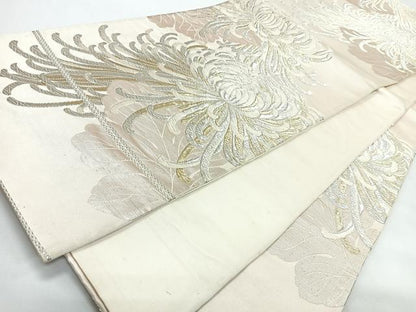 平和屋着物◎六通柄袋帯　唐織　乱菊　金銀糸　正絹　逸品　CABL1686nb