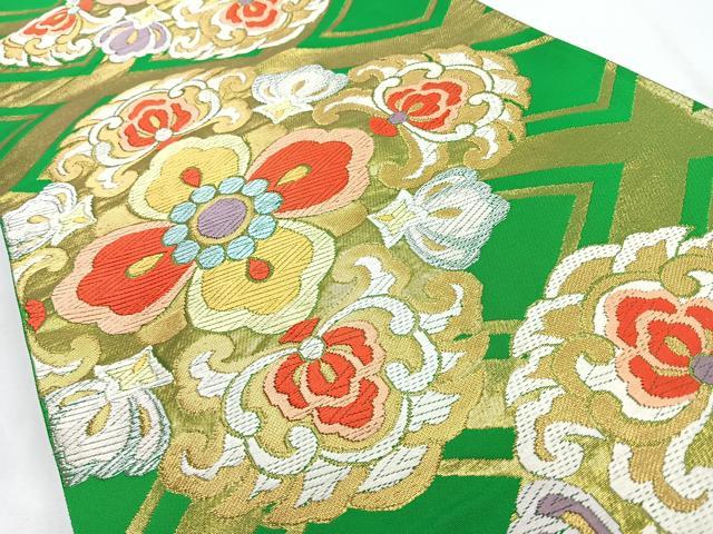 平和屋着物◎西陣　服部織物謹製　六通柄袋帯　唐織　有職華紋　金銀糸　三越扱い　正絹　逸品　CABL1698nb