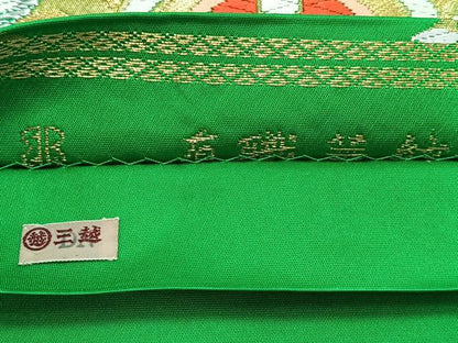 平和屋着物◎西陣　服部織物謹製　六通柄袋帯　唐織　有職華紋　金銀糸　三越扱い　正絹　逸品　CABL1698nb