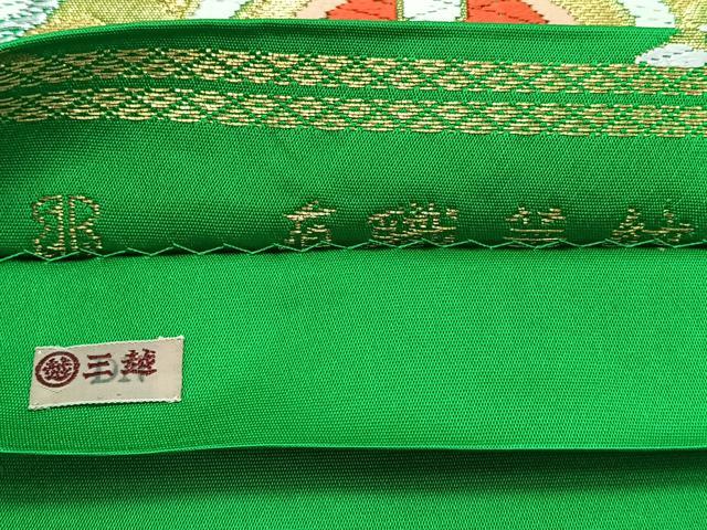 平和屋着物◎西陣　服部織物謹製　六通柄袋帯　唐織　有職華紋　金銀糸　三越扱い　正絹　逸品　CABL1698nb