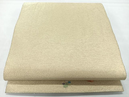 平和屋着物◎全通柄袋帯　綴れ　ワンポイント　横笛　金糸　正絹　逸品　CABL1712nb
