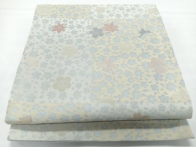 平和屋着物◎六通柄　京袋帯　草花文　CABL1716nb