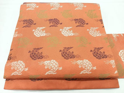 平和屋着物◎九寸名古屋帯　荒磯　正絹　逸品　CABL1720nb