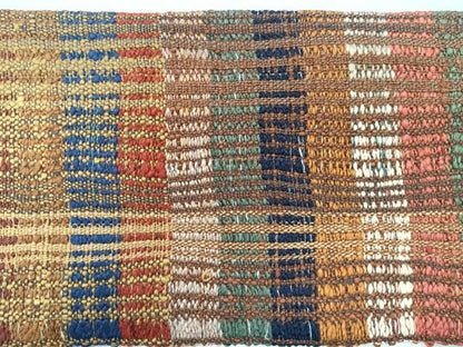 平和屋着物◎八寸名古屋帯　紬地　よろけ縞　正絹　逸品　CABL1722nb