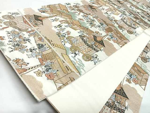 平和屋着物◎六通柄袋帯　京洛祇園祭　金糸　正絹　逸品　CABL1785nb