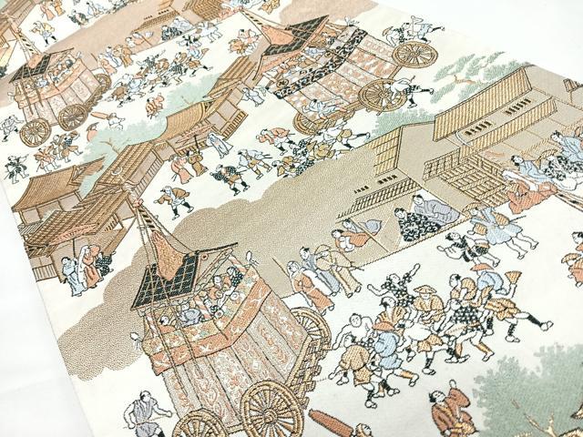 平和屋着物◎六通柄袋帯　京洛祇園祭　金糸　正絹　逸品　CABL1785nb