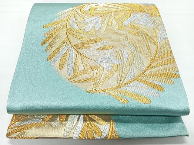 平和屋着物◎六通柄袋帯　唐織　松葉文　金銀糸　正絹　逸品　CABL1786nb