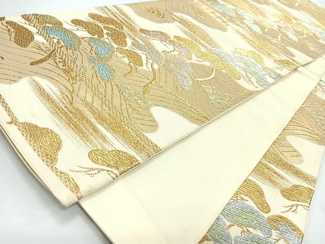 平和屋着物◎六通柄　京袋帯　浜松文　金銀糸　正絹　逸品　CABL1794nb