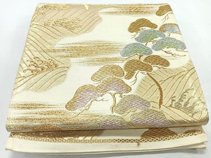 平和屋着物◎六通柄　京袋帯　浜松文　金銀糸　正絹　逸品　CABL1794nb