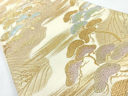 平和屋着物◎六通柄　京袋帯　浜松文　金銀糸　正絹　逸品　CABL1794nb