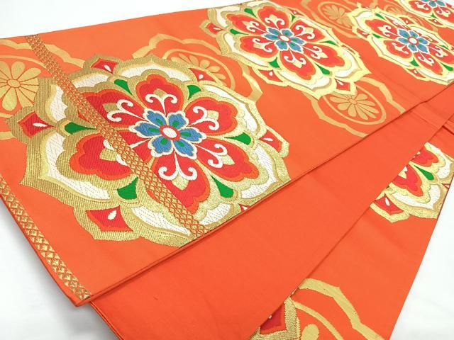 平和屋着物◎六通柄袋帯　唐織　更紗花文　正絹　逸品　CABL1799nb