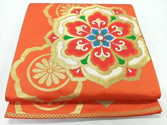平和屋着物◎六通柄袋帯　唐織　更紗花文　正絹　逸品　CABL1799nb