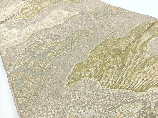 平和屋着物◎六通柄袋帯　抽象文　金糸　正絹　逸品　CABL1810nb
