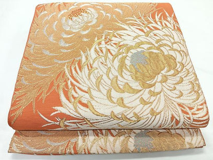 平和屋着物◎六通柄　京袋帯　乱菊　金銀糸　正絹　逸品　CABL1831nb