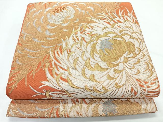 平和屋着物◎六通柄　京袋帯　乱菊　金銀糸　正絹　逸品　CABL1831nb