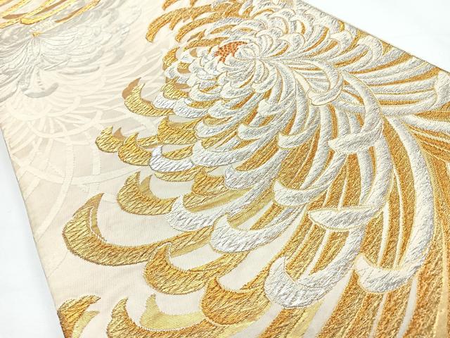 平和屋着物◎六通柄袋帯　唐織　乱菊　金銀糸　正絹　逸品　CABL1835nb