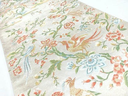 平和屋着物◎六通柄袋帯　花鳥文　金銀糸　正絹　逸品　CABL1846nb