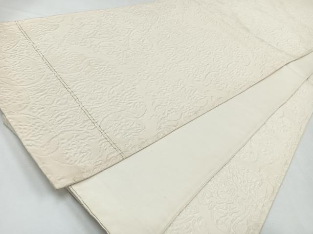 平和屋着物◎六通柄袋帯　ふくれ織　更紗花文　正絹　逸品　CABL1852nb