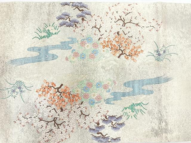 平和屋着物◎六通柄袋帯　舞楽絵巻　金銀糸　正絹　逸品　CABL1882nb