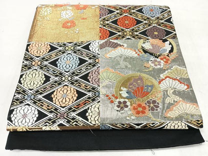 平和屋着物◎六通柄袋帯　唐織　花蝶文　金銀糸　正絹　逸品　CABL1900nb