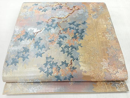 平和屋着物◎六通柄袋帯　唐織　草木文　金銀糸　正絹　逸品　CABL1916nb