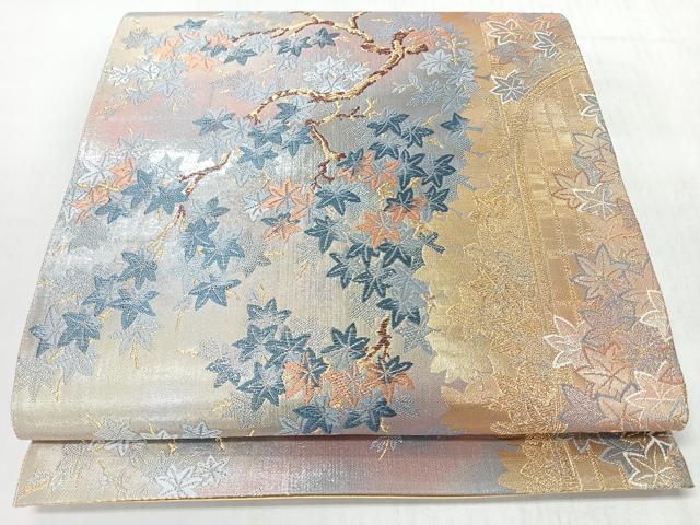 平和屋着物◎六通柄袋帯　唐織　草木文　金銀糸　正絹　逸品　CABL1916nb
