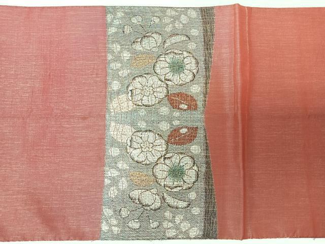 平和屋着物◎太鼓柄袋帯　ベールすくい綴　辻が花　金糸　正絹　逸品　CABL1931nb