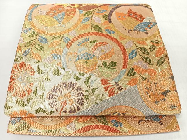 平和屋着物◎佐賀錦　六通柄袋帯　裂取能衣紋　金糸　正絹　逸品　CABL1938nb