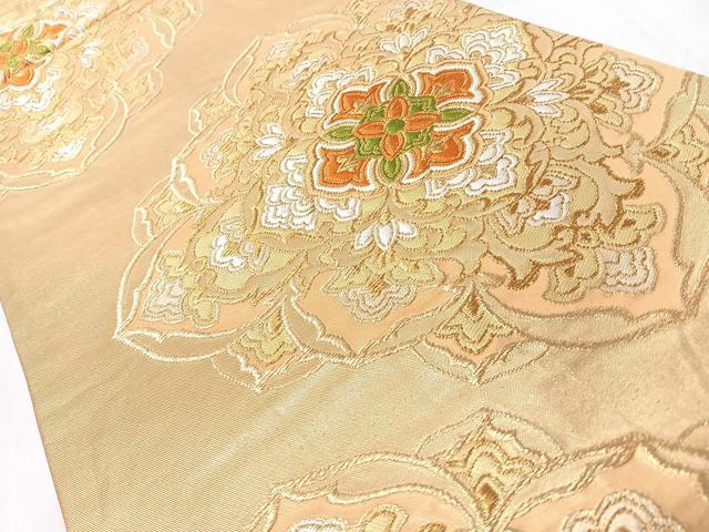 平和屋着物◎六通柄袋帯　唐織　正倉院花文　金糸　正絹　逸品　CABL1947nb