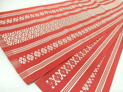 平和屋着物◎本場筑前博多織　八寸名古屋帯　献上　一重帯　正絹　逸品　未使用　CABL1950nb