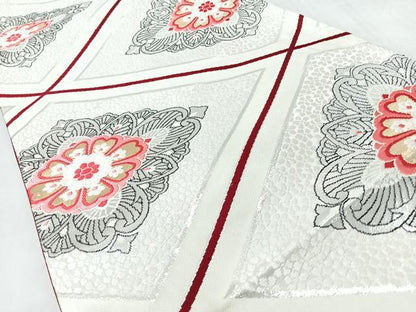 平和屋着物◎全通柄袋帯　唐織　更紗花文　金銀糸　正絹　逸品　CABL1982nb