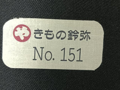 平和屋着物◎六通柄袋帯　流水色紙花鳥文　金銀糸　正絹　逸品　CABL1996nb