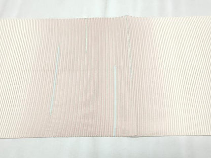 平和屋着物＊夏物　八寸名古屋帯　絽綴れ　抽象文様　銀糸　正絹　逸品　CABL2002fb