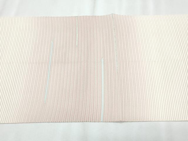 平和屋着物＊夏物　八寸名古屋帯　絽綴れ　抽象文様　銀糸　正絹　逸品　CABL2002fb