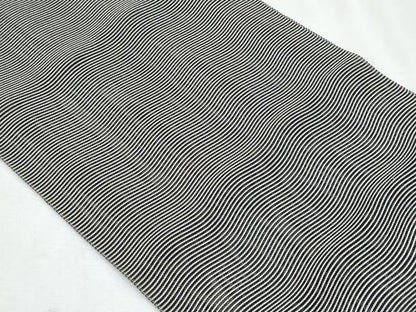 平和屋着物＊夏物　八寸名古屋帯　絽綴れ　よろけ縞　銀糸　正絹　逸品　CABL2006fb