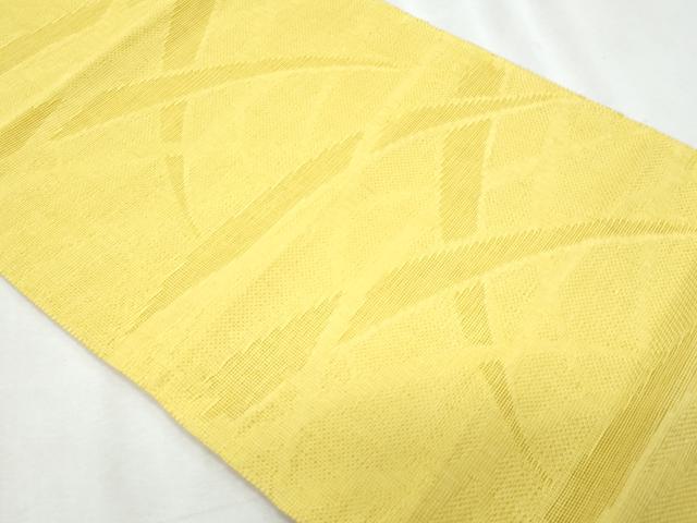 平和屋着物＊夏物　八寸名古屋帯　芝草文　淡黄色　逸品　CABL2007fb
