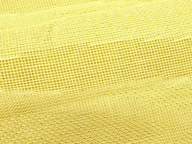 平和屋着物＊夏物　八寸名古屋帯　芝草文　淡黄色　逸品　CABL2007fb