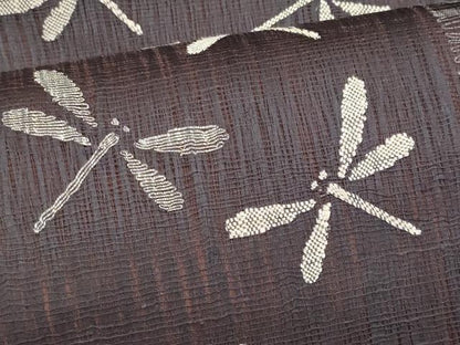 平和屋着物＊夏物　九寸名古屋帯　すくい織　トンボ　正絹　逸品　CABL2014fb