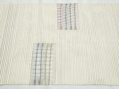 平和屋着物＊夏物　八寸名古屋帯　絽綴れ　幾何学文様　正絹　逸品　CABL2022fb