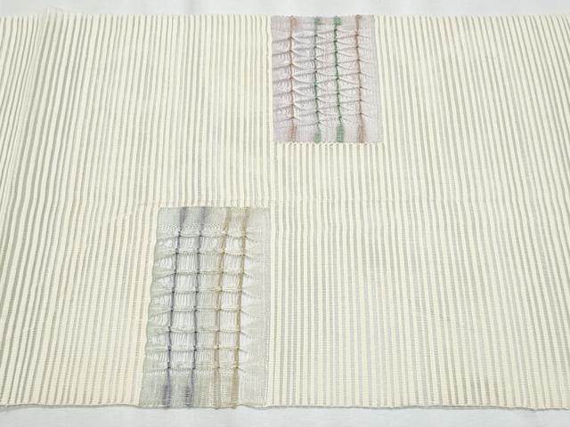 平和屋着物＊夏物　八寸名古屋帯　絽綴れ　幾何学文様　正絹　逸品　CABL2022fb
