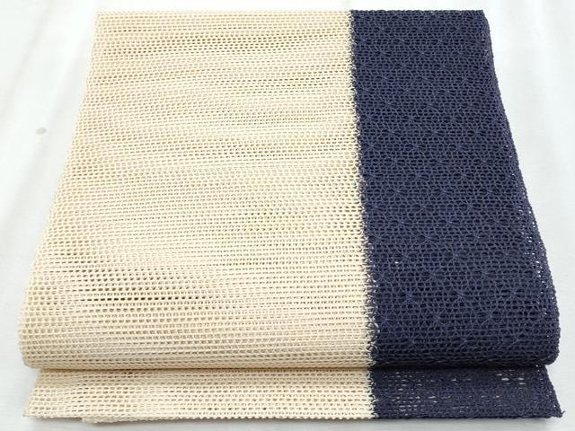 平和屋着物＊夏物　八寸名古屋帯　羅　間道　正絹　逸品　CABL2023fb