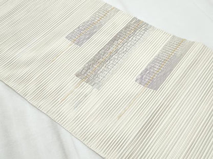 平和屋着物＊夏物　八寸名古屋帯　絽綴れ　横段文　正絹　逸品　CABL2027fb