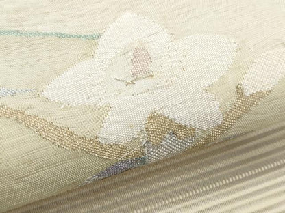平和屋着物＊夏物　八寸名古屋帯　絽綴れ　枝花文　金銀糸　正絹　逸品　CABL2028fb
