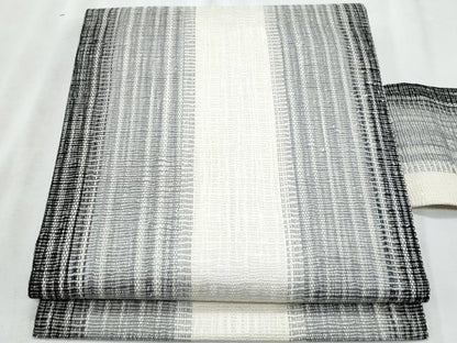 平和屋着物＊夏物　全通柄　九寸名古屋帯　間道　正絹　逸品　CABL2044fb