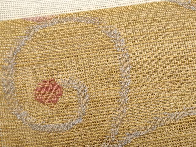 平和屋着物＊夏物　1854年創業　帯屋捨松　八寸名古屋帯　唐草文　正絹　逸品　CABL2046fb
