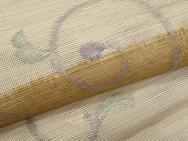 平和屋着物＊夏物　1854年創業　帯屋捨松　八寸名古屋帯　唐草文　正絹　逸品　CABL2046fb