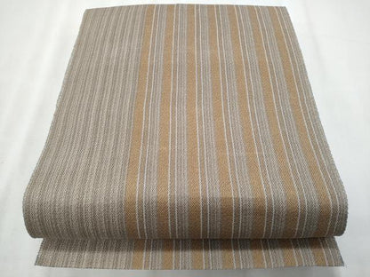 平和屋着物＊夏物　八寸名古屋帯　間道　自然布　逸品　CABL2051fb
