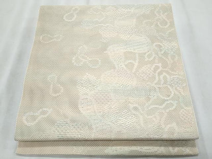 平和屋着物＊夏物　八寸名古屋帯　抽象文様　正絹　逸品　CABL2053fb