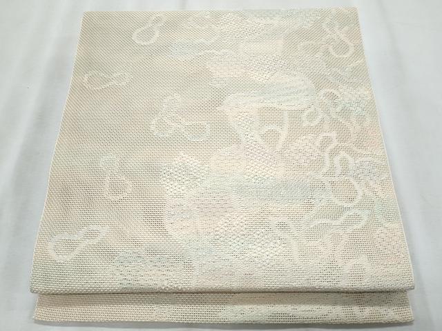 平和屋着物＊夏物　八寸名古屋帯　抽象文様　正絹　逸品　CABL2053fb