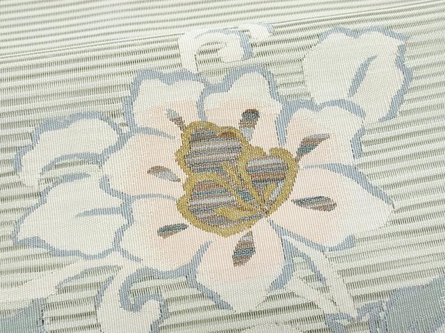 平和屋着物＊夏物　八寸名古屋帯　絽綴れ　枝花文　金銀糸　正絹　逸品　CABL2064fb